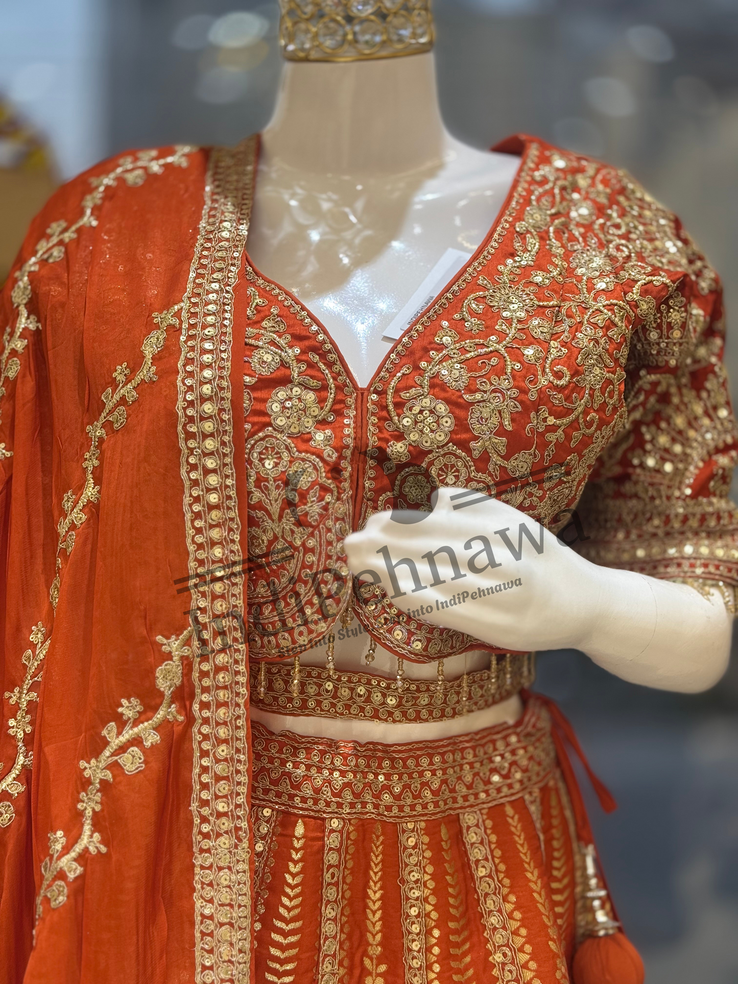 Royal Brocade Silk Lehengas – Indipehnawa’s Finest Collection
