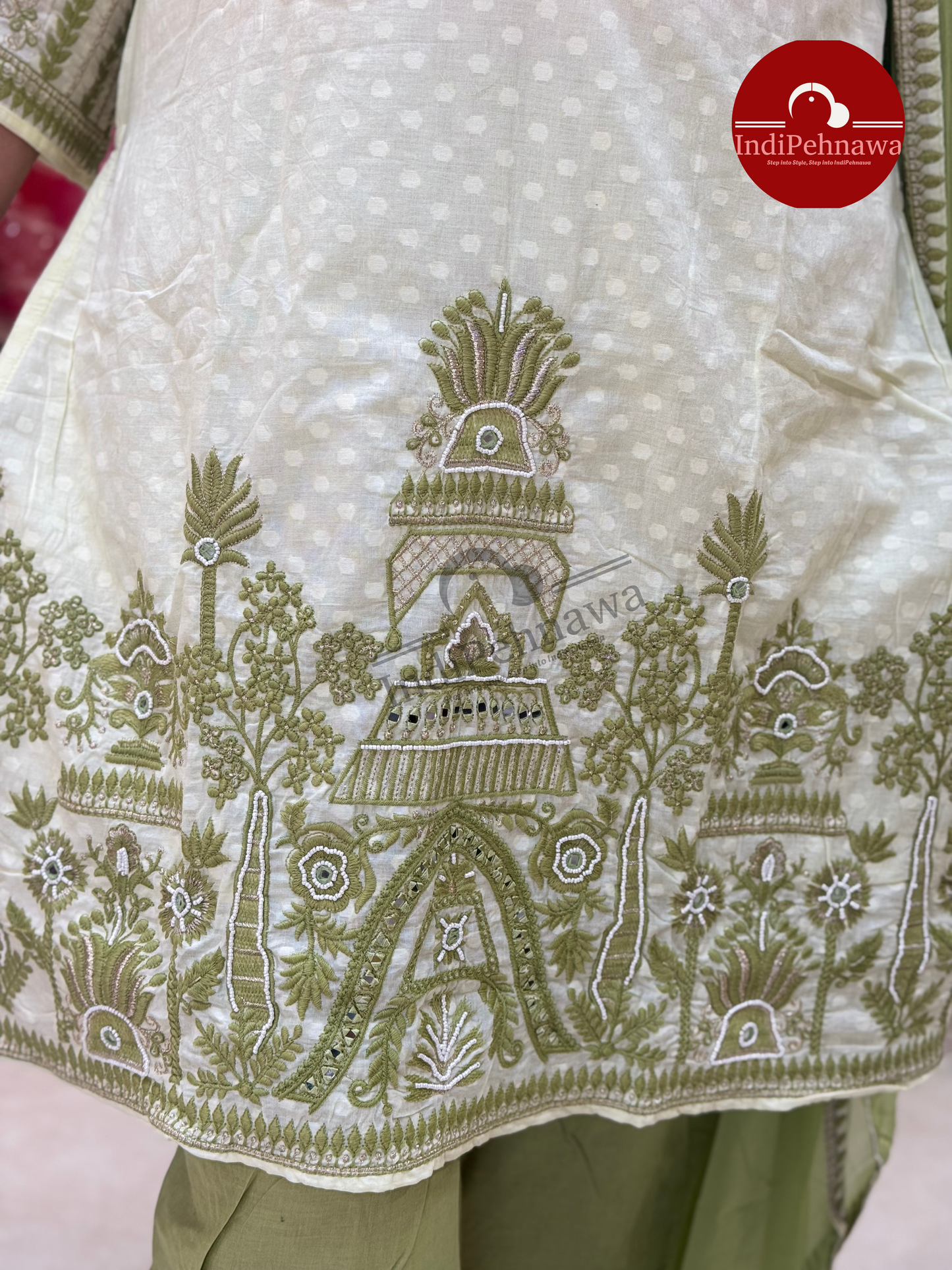 Stylish Indian Suits with Hand Thread Embroidery
