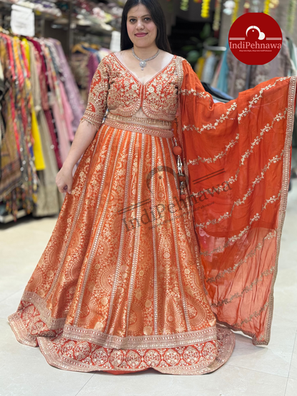 Royal Brocade Silk Lehengas – Indipehnawa’s Finest Collection