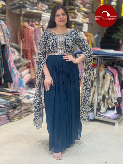 Graceful Glimmer Long Sleeve Partywear