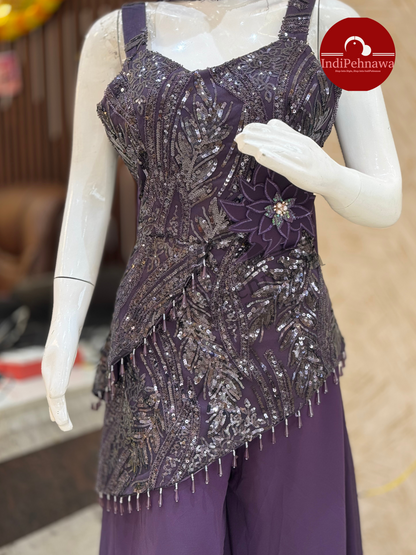 FULL SIPPY WORK DEGINER CORD-SET WITH NECK LESS DUPATTA INCLISIVE INDIPEHNAWA