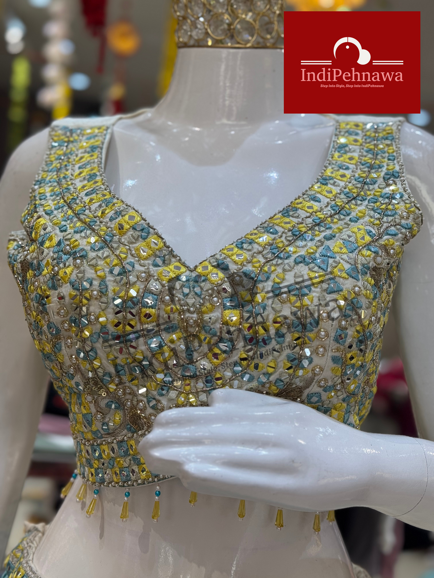 Wedding Special Multicolour Lehenga with Intricate Thread Work – Jalandhar Collection