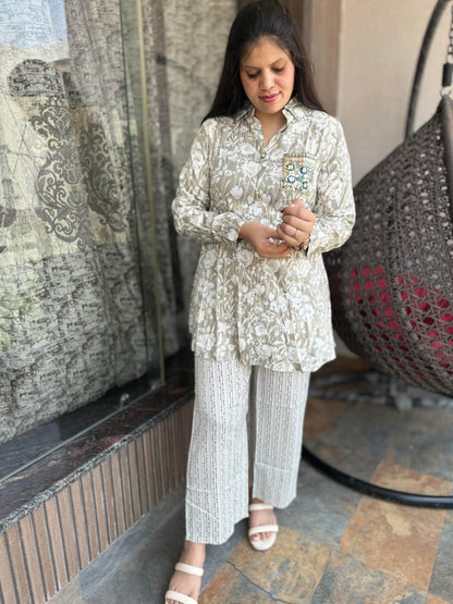 Hand Work Kurta Pant Cordset