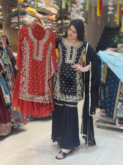 Noor-e-Nazaakat: Handcrafted Mirror Work Pakistani Suit