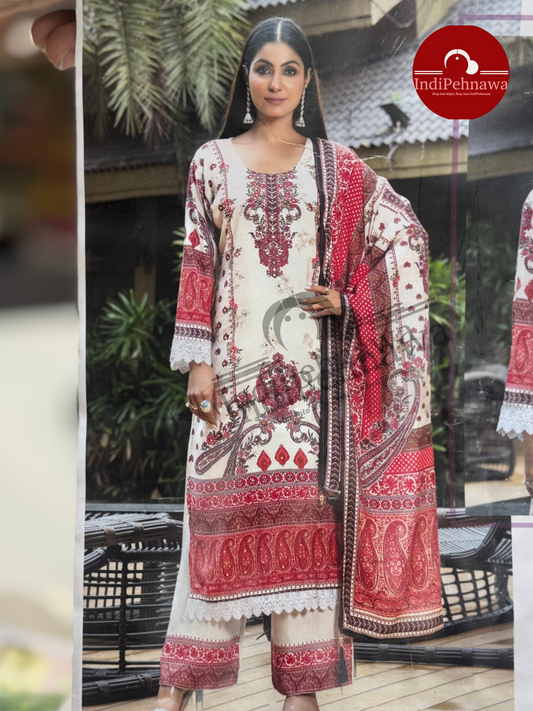 3Pc A-Line Jawa Style Suit – Luxe Embroidery & Stylish Fit