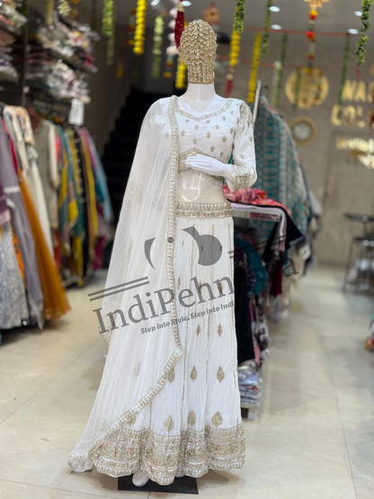 Graceful Georgette Lehenga – Indipehnawa’s Take on Classic Beauty