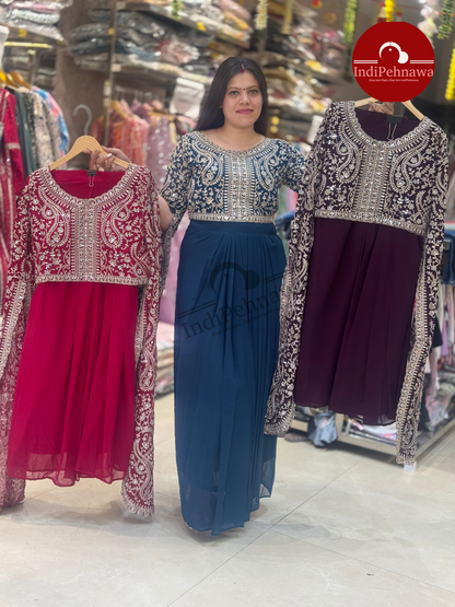 Graceful Glimmer Long Sleeve Partywear