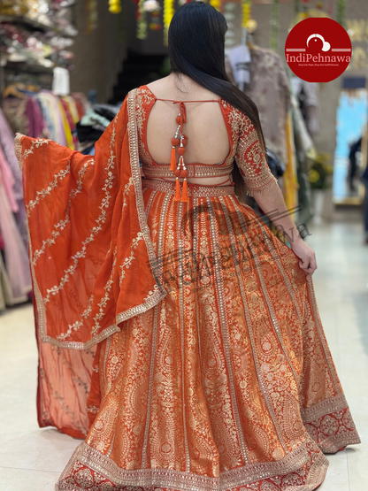 Royal Brocade Silk Lehengas – Indipehnawa’s Finest Collection