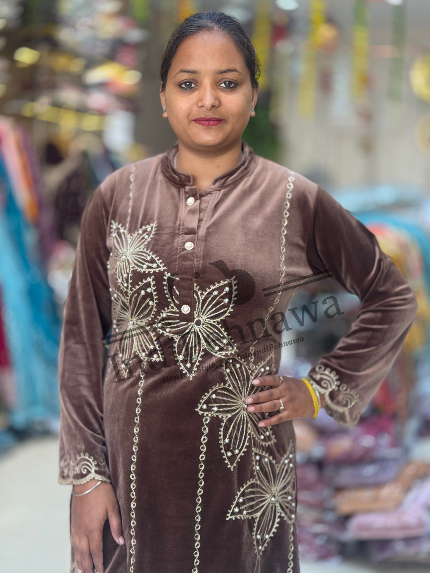 Elegant Women's Co-Ord Set with Intricate Thread & Pearl Work