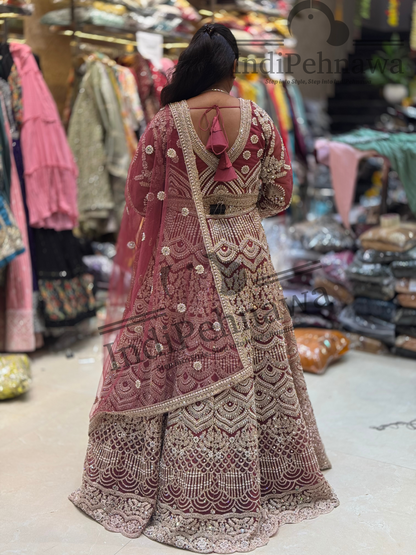 Exquisite Luxury Lehenga with Intricate Pearl Work