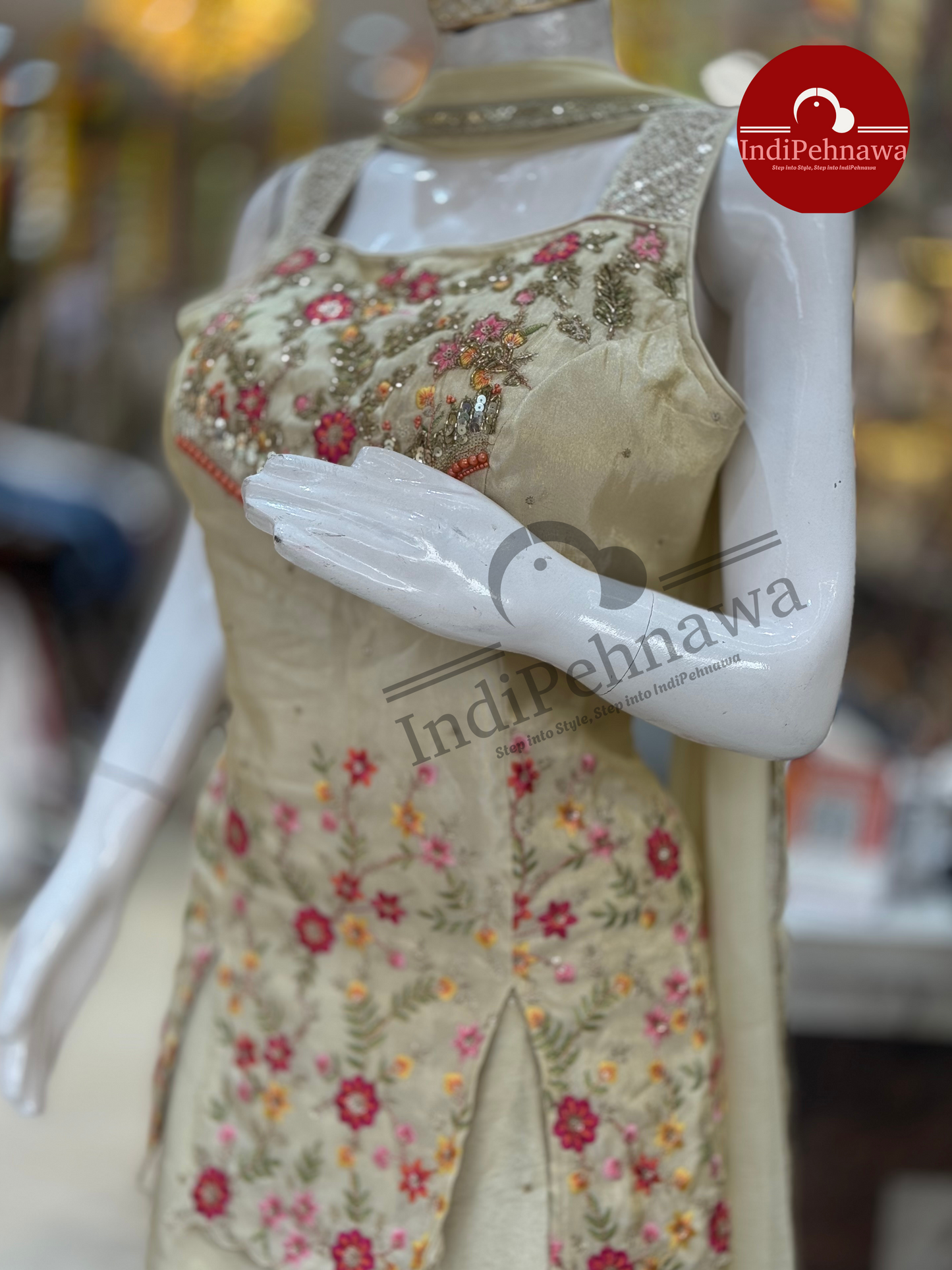 Designer Short Kurti with Jafa Partywear Suit