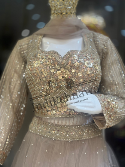 Heavy Party Wear Net Lehenga with Sippy Work – Elegant & Designer Collection