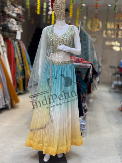 Wedding Special Multicolour Lehenga with Intricate Thread Work – Jalandhar Collection