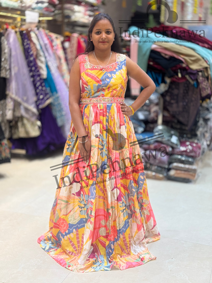 Chinon Gown with Exquisite Full Cutdana Work – Elegant & Stylish