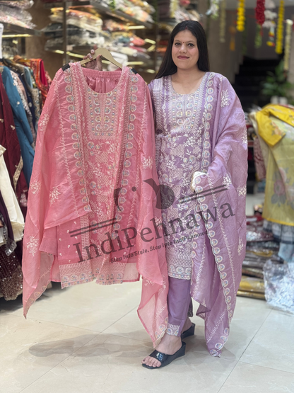 Designer Multi-Thread Embroidered Suits for Parties | Arsh Wardrobe Collection