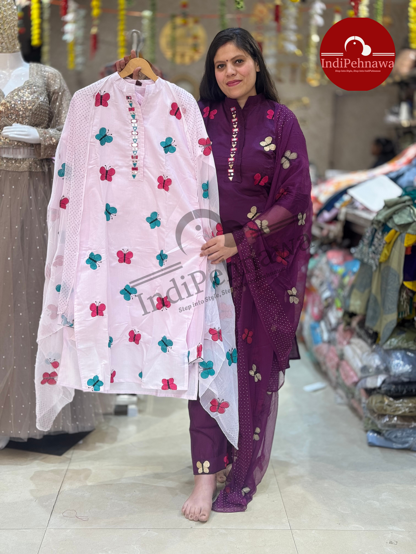 Embroided Titli Suit