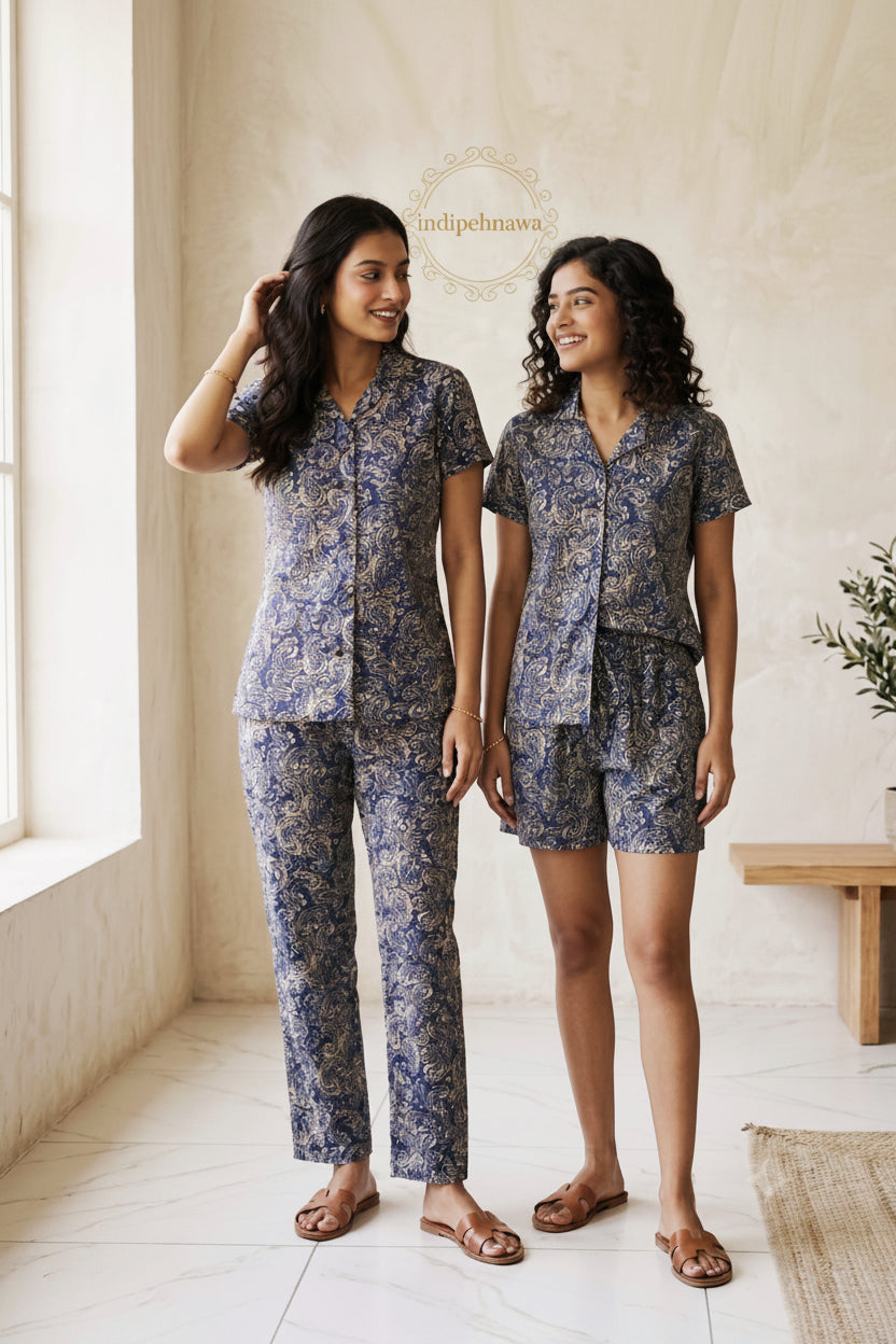 PURE MALAI COTTON 3PC NIGHT SUIT