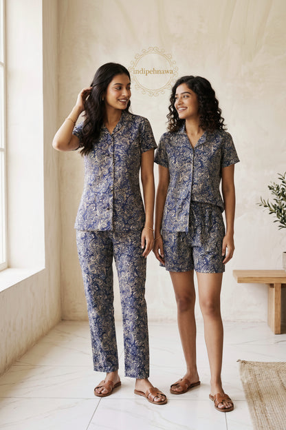 PURE MALAI COTTON 3PC NIGHT SUIT
