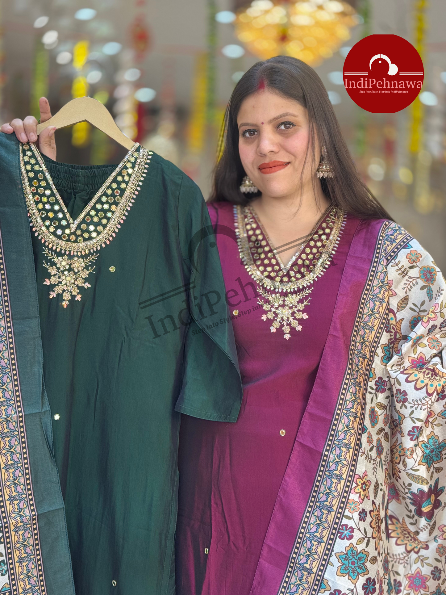 KARWA SPECIAL SUIT IN PURE SILK WITH DESINER DUPATTA