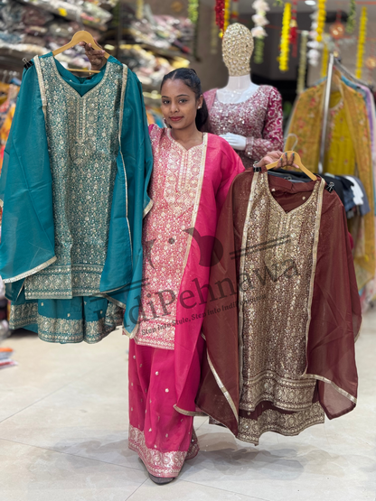 Royal Party Wear Jafa with Handcrafted Tilla Work