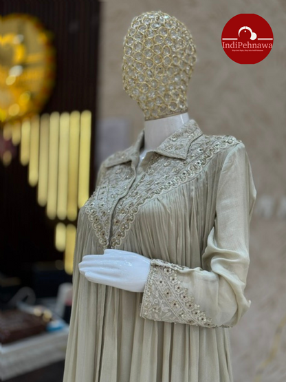 Golden Glow Embroidered Party Co-ord Set