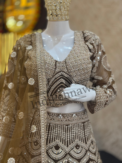 Exquisite Luxury Lehenga with Intricate Pearl Work