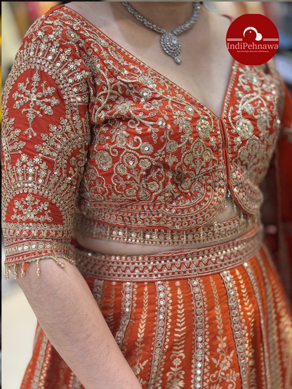 Royal Brocade Silk Lehengas – Indipehnawa’s Finest Collection