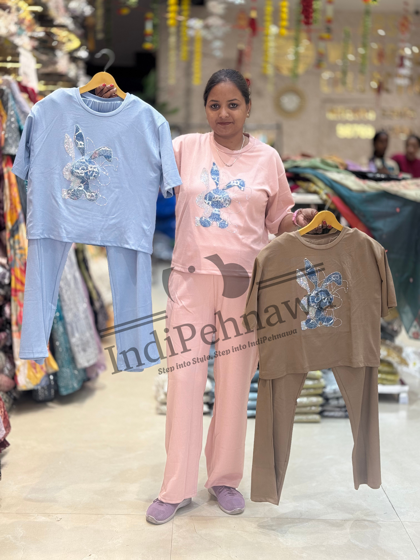 Cotrize Cotton Co-ord Set | Playful Rabbit Print | Trendy & Comfy