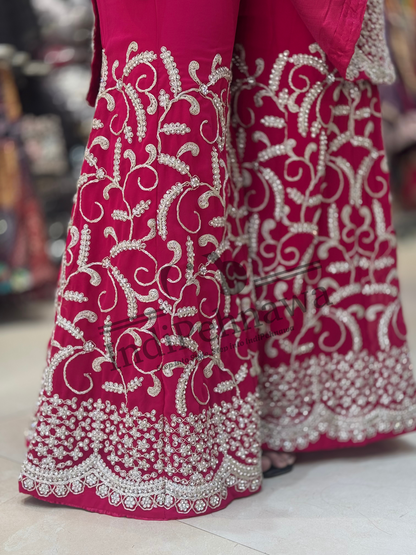 Sitaara Sharara: Starry Elegance with Original Zircon Stones