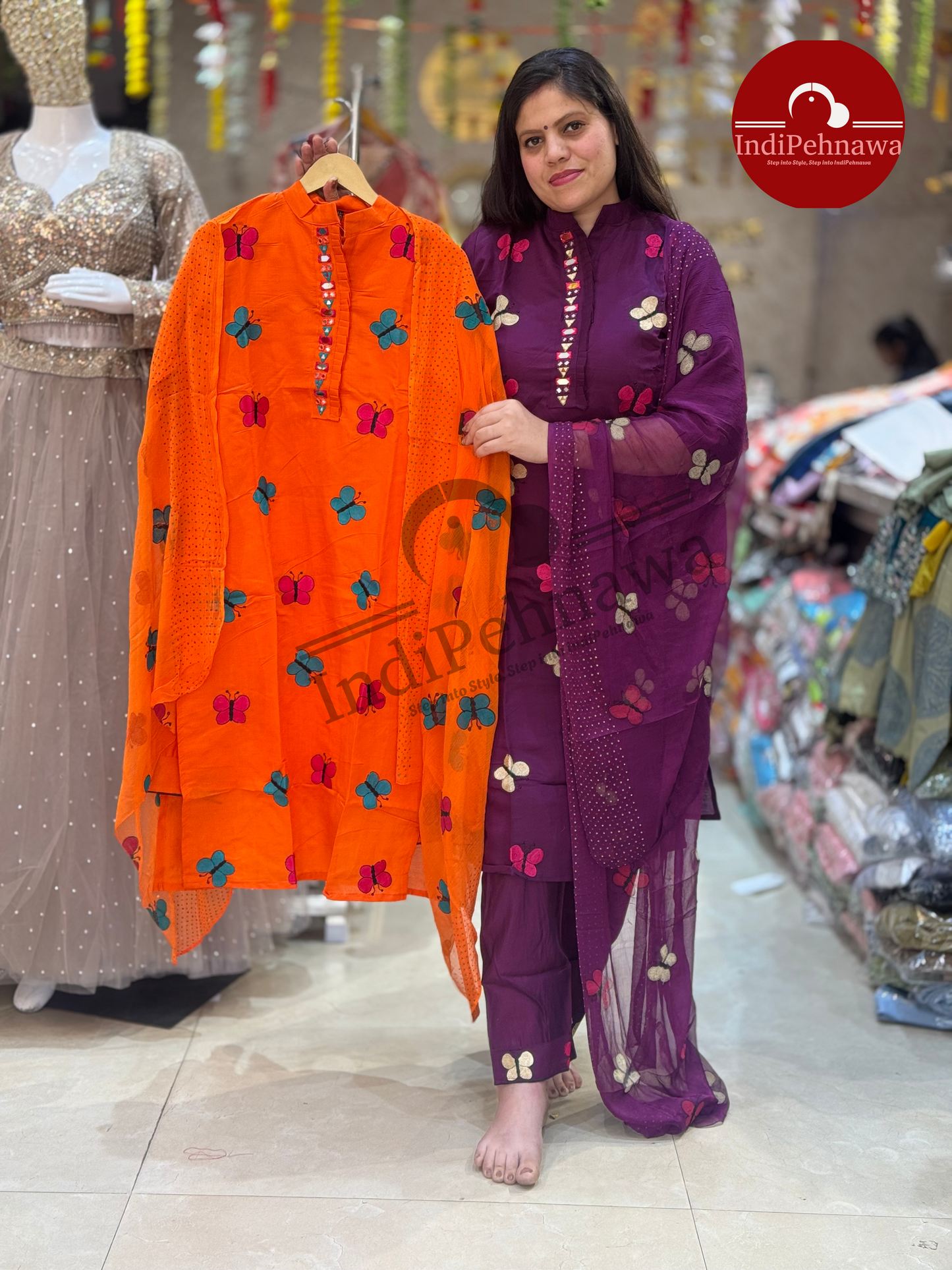 Embroided Titli Suit