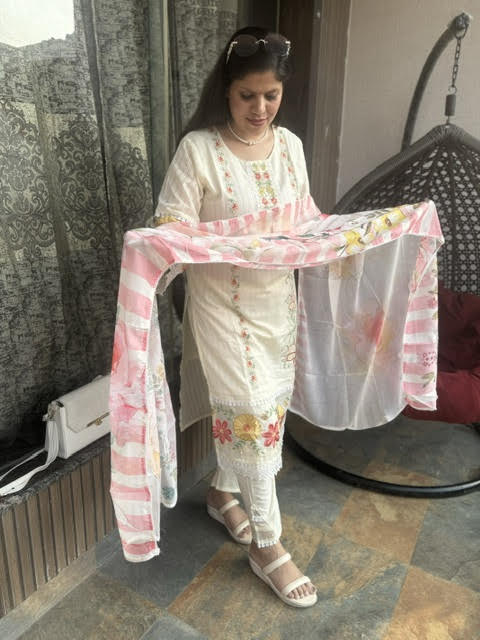 Sanjh-E-Shingar Cotton Suit