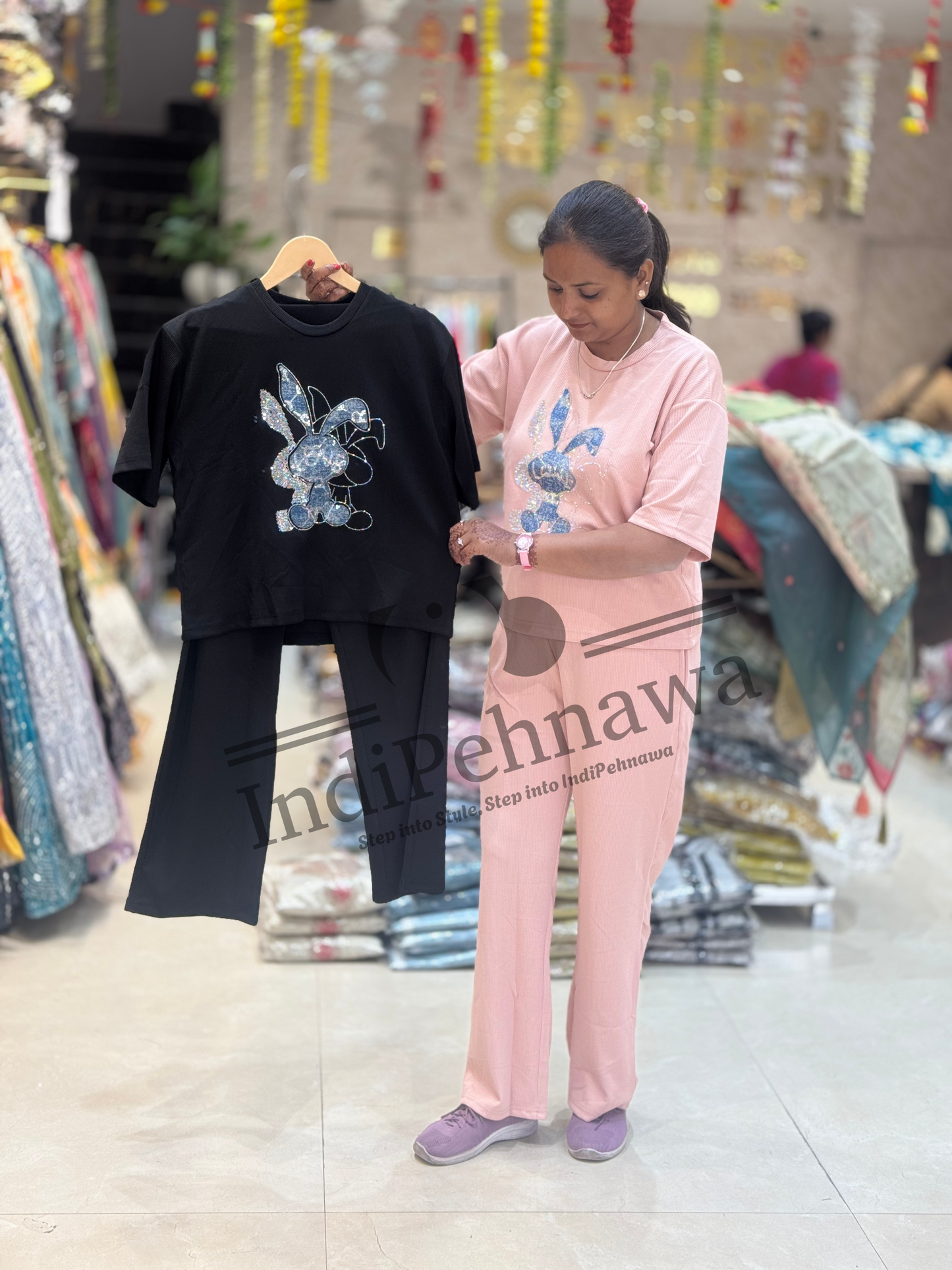 Cotrize Cotton Co-ord Set | Playful Rabbit Print | Trendy & Comfy