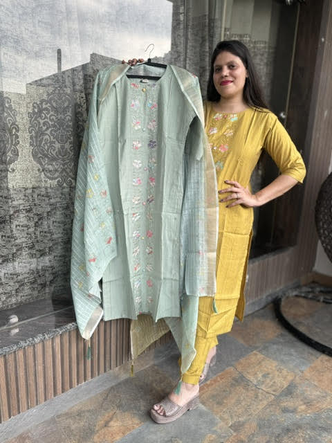 Modal Silk Floral Suit (Style No 1118)