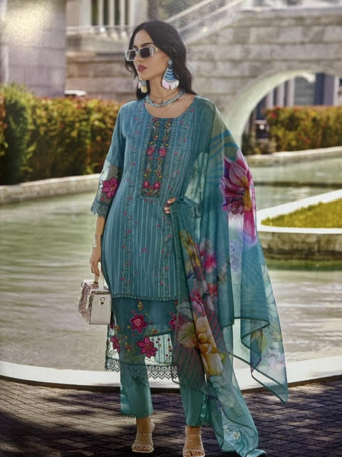 Sanjh-E-Shingar Cotton Suit