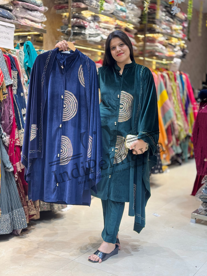 Premium Velvet Suit with Tilla Work – Royal Ethnic Wear for Weddings & Parties