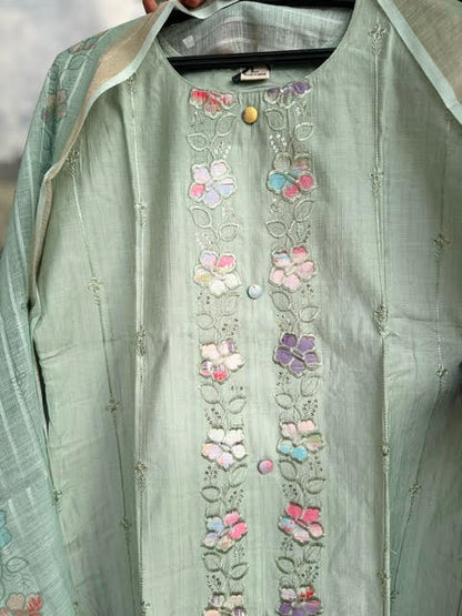 Modal Silk Floral Suit (Style No 1118)