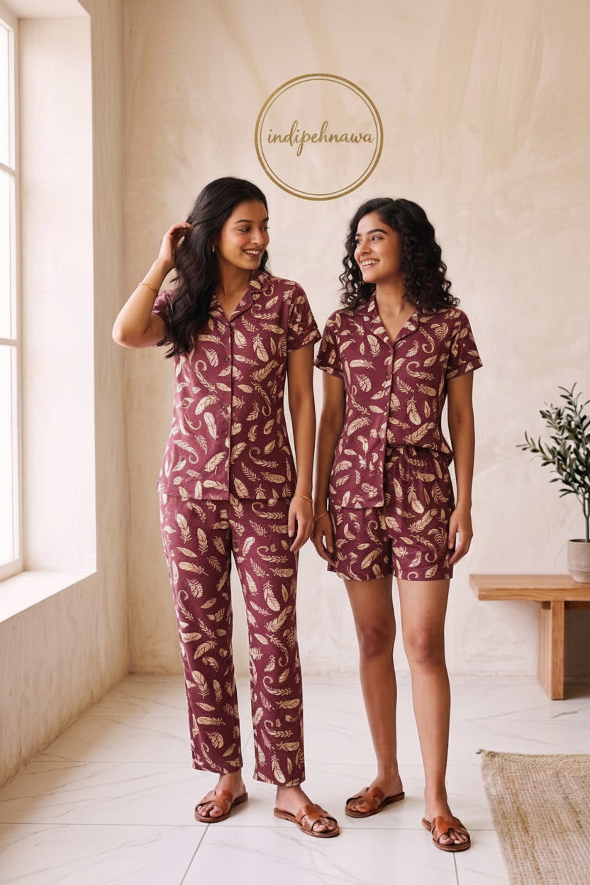PURE MALAI COTTON 3PC NIGHT SUIT