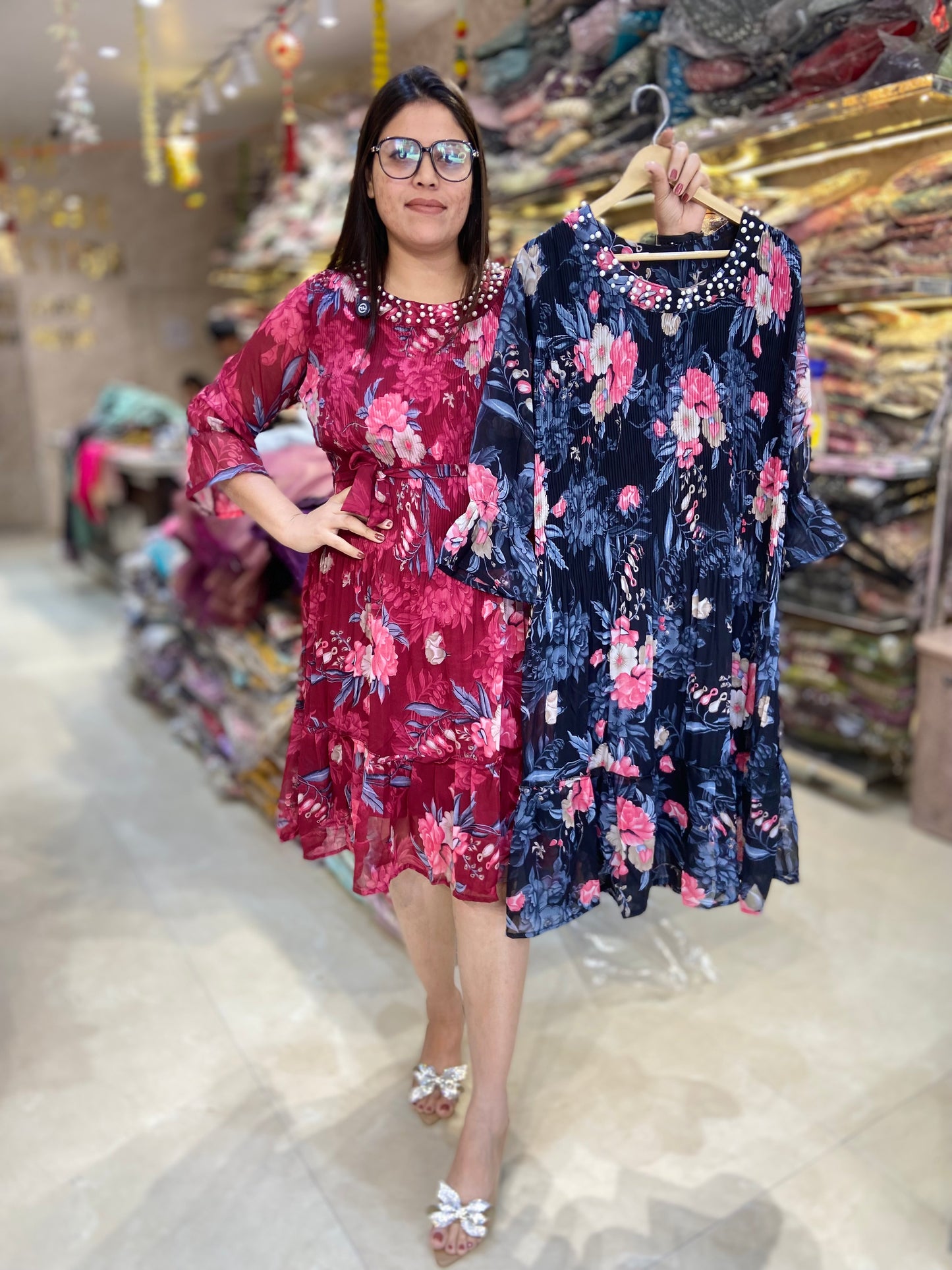 SUMMER PEARL WORK DRESS