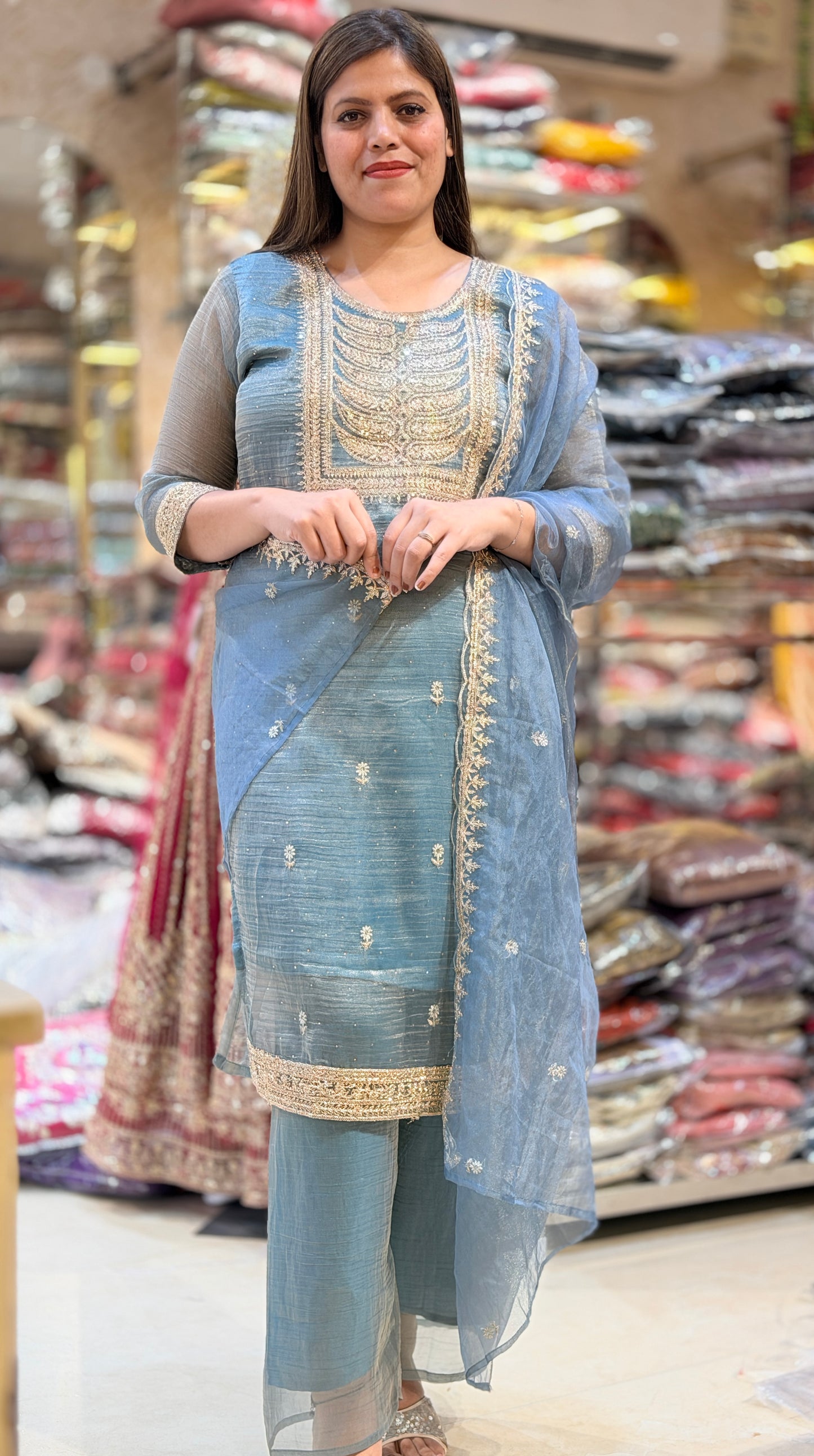 PREMIUM NECK WORK DESIGNER SUIT