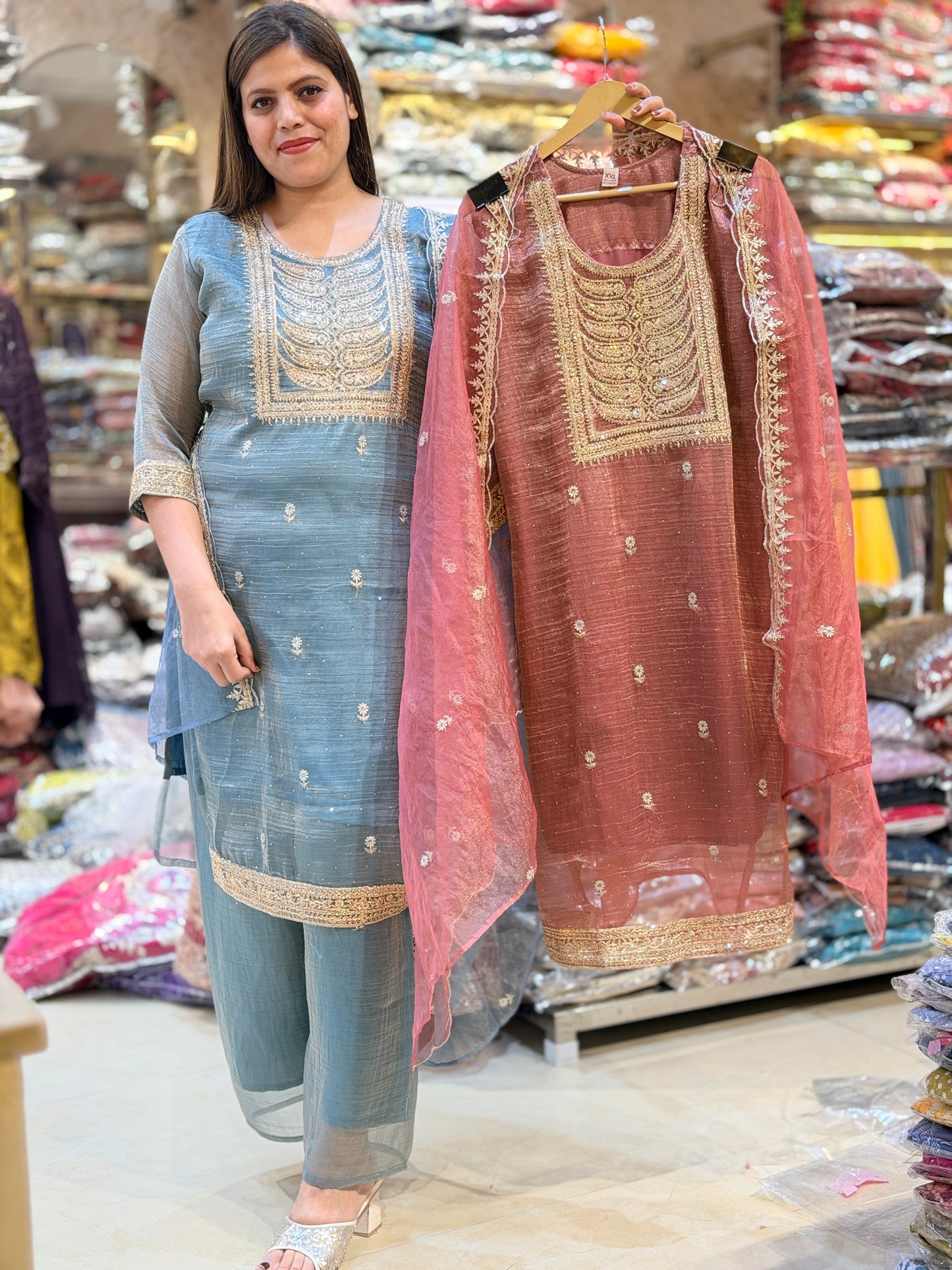 PREMIUM NECK WORK DESIGNER SUIT