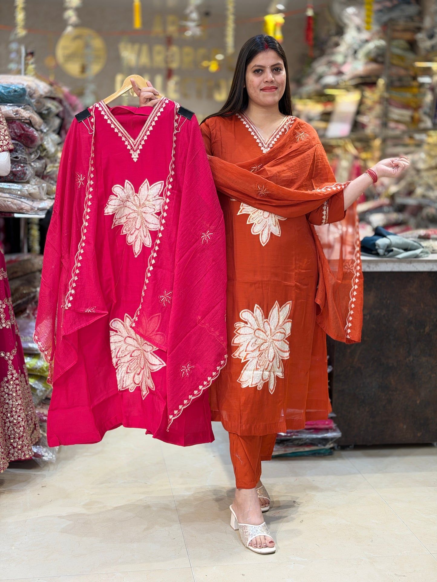 PURE COTTON EMBROIDED DESIGN ANARKALI