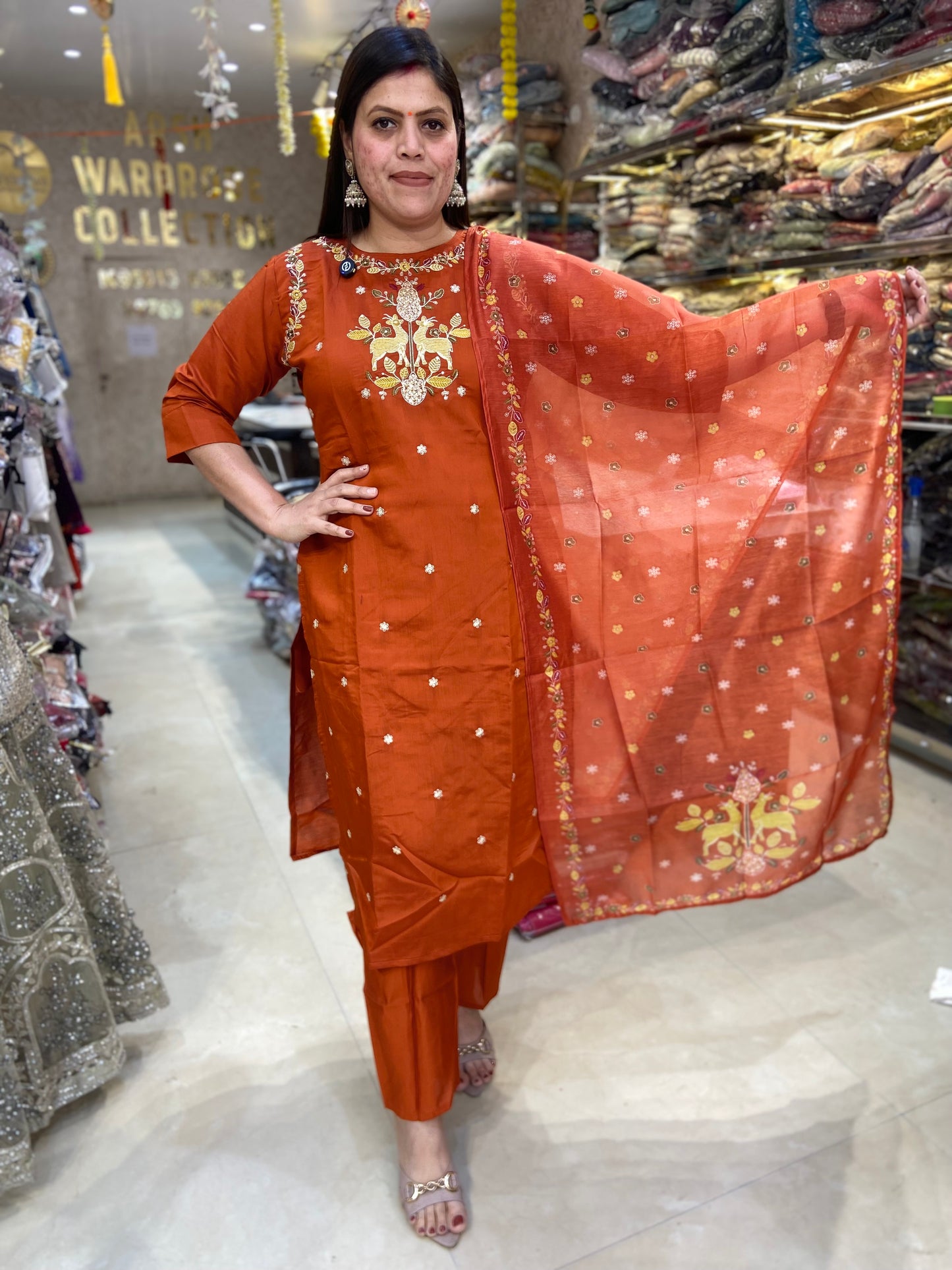 BEAUTIFUL THREAD WORK COTTON SUIT