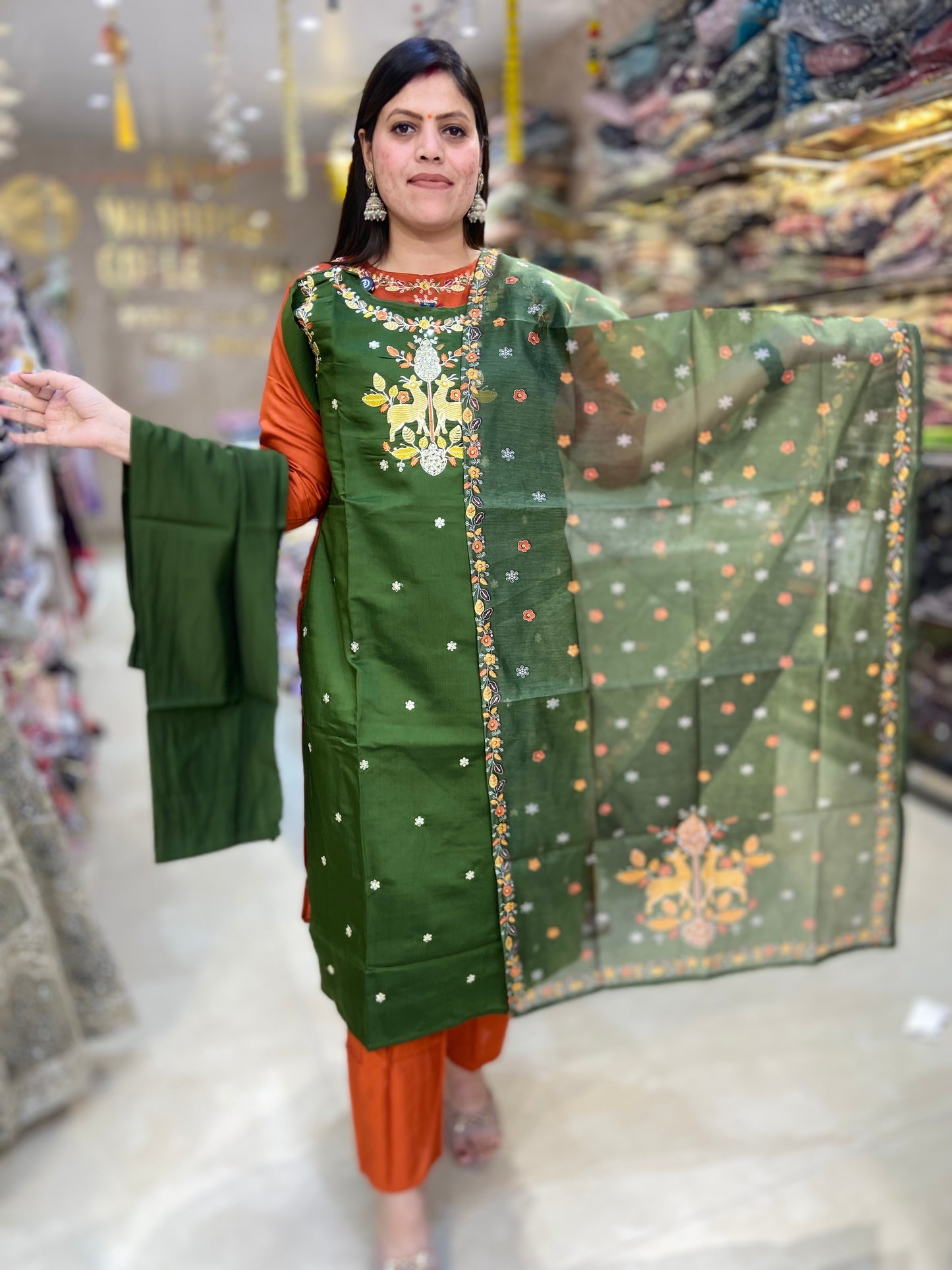 BEAUTIFUL THREAD WORK COTTON SUIT