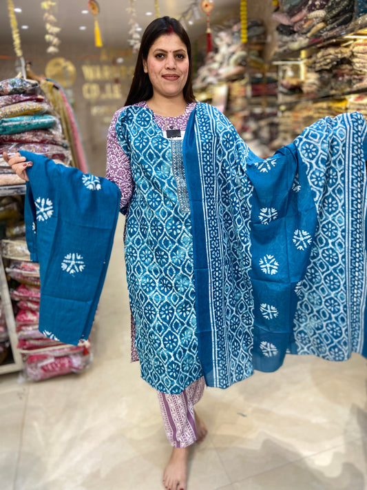 BATIK PRINT PLUS SIZE SUIT(ARTICAL NO-1)