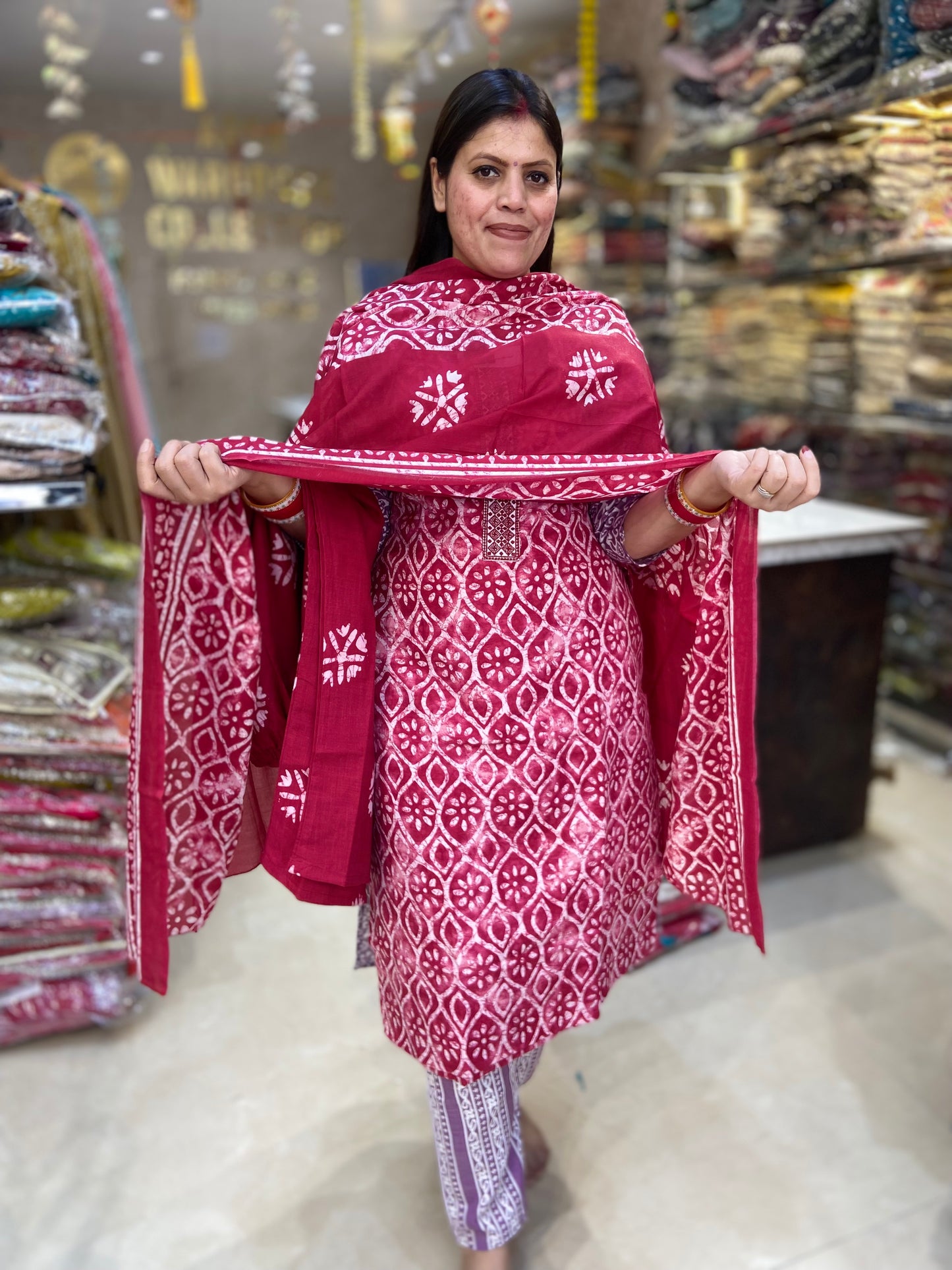 BATIK PRINT PLUS SIZE SUIT(ARTICAL NO-1)