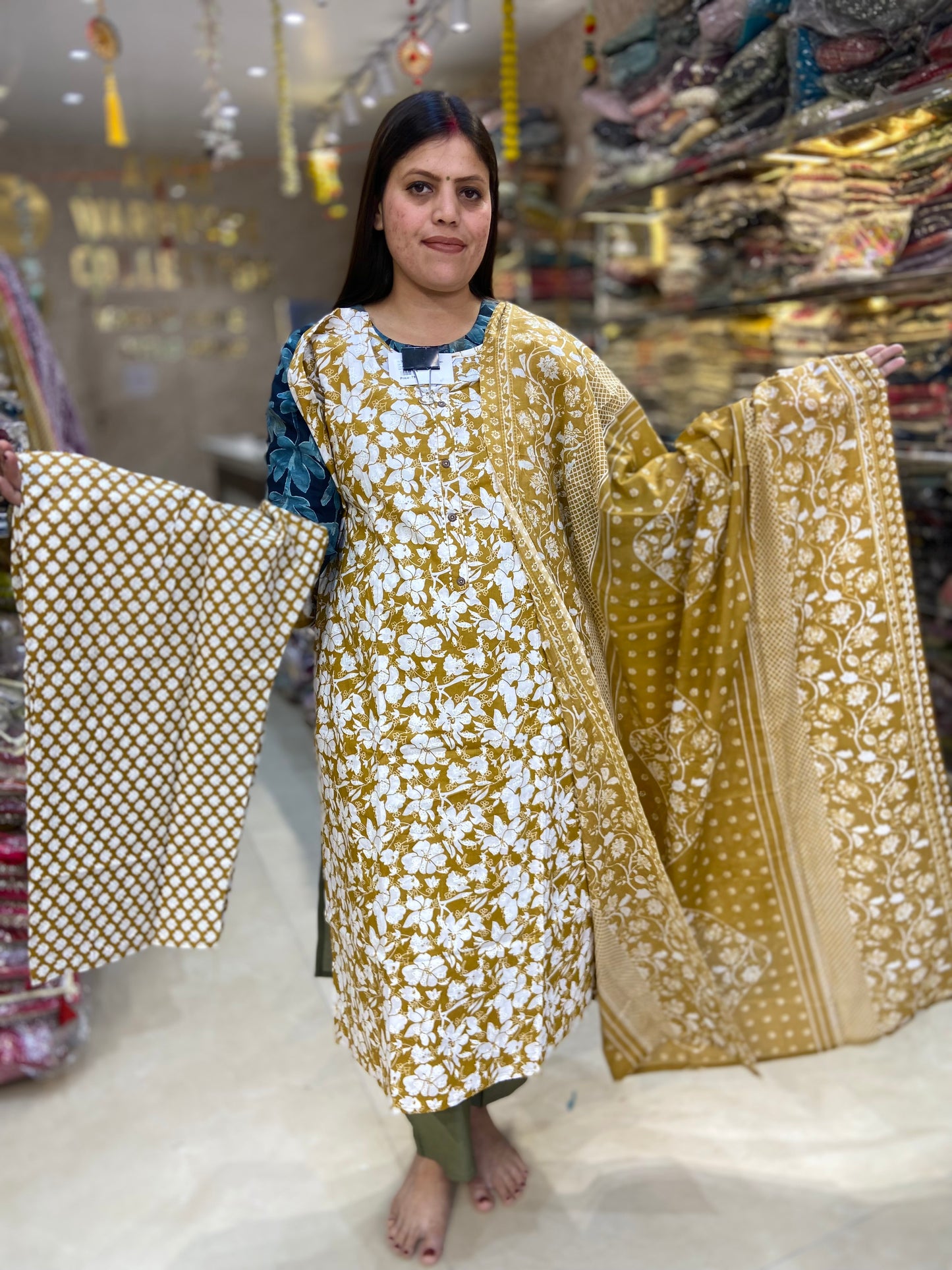 PURE COTTON PRINTED DESIGN SUIT