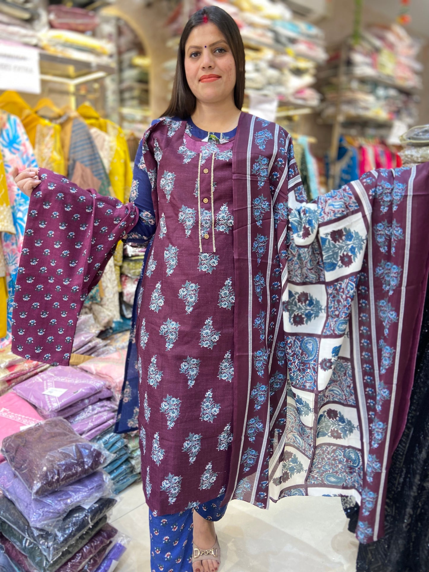 AJRAK PRINT SUIT(Q37L0006)