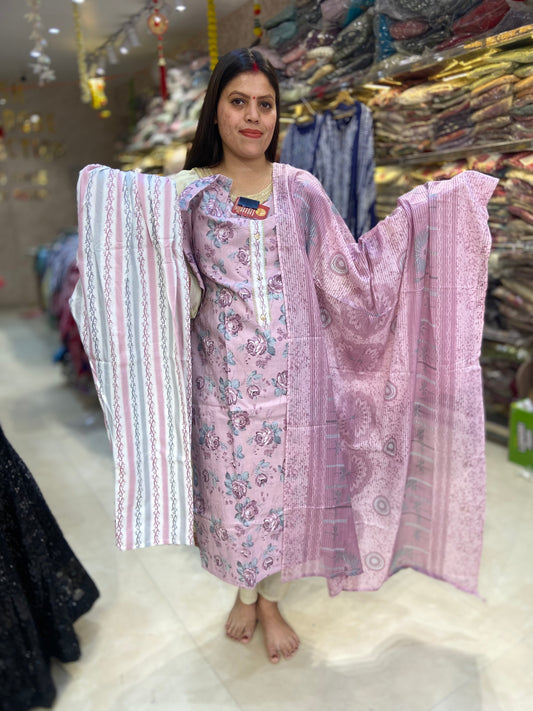 PURE COTTON LINEN DUPPTA SUIT(ARTICAL NO-1)