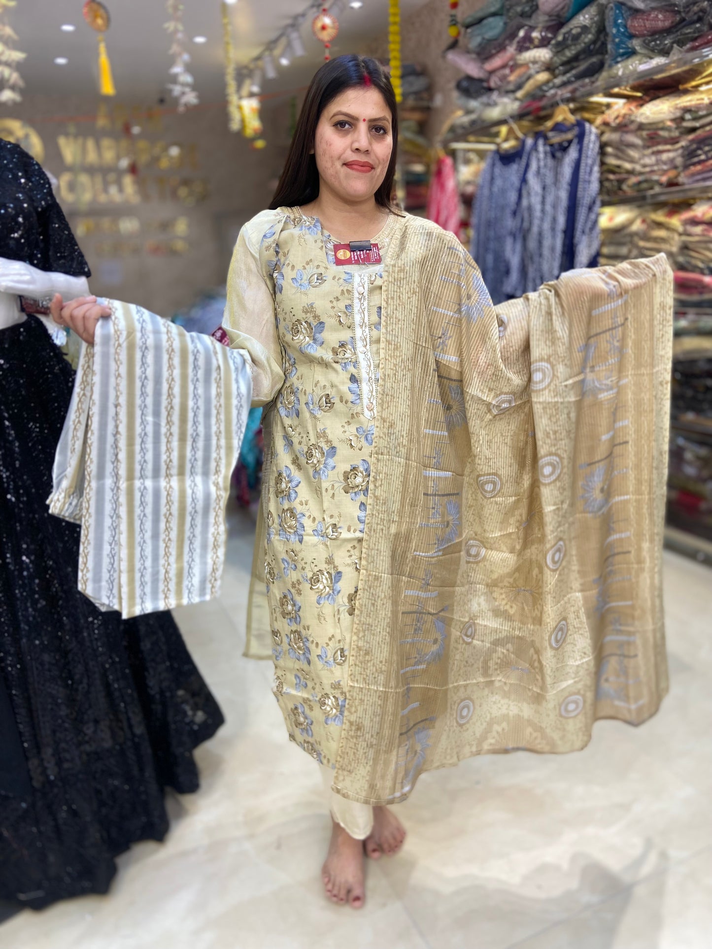 PURE COTTON LINEN DUPPTA SUIT(ARTICAL NO-1)
