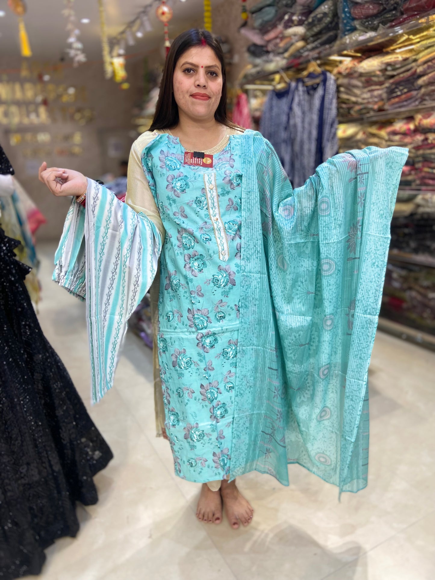 PURE COTTON LINEN DUPPTA SUIT(ARTICAL NO-1)